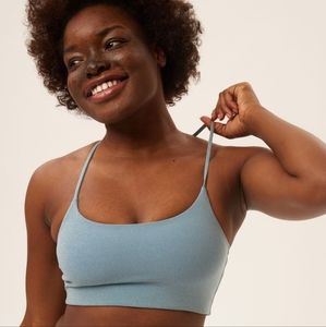 girlfriend collective Juliet strappy bra - Heather Mint - xl
